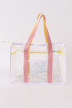 Load image into Gallery viewer, Pink clear waterproof beach travel bag
