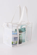 Load image into Gallery viewer, White clear waterproof beach travel bag
