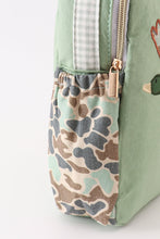 Load image into Gallery viewer, Green camouflage duck applique lunch bag
