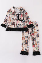 Load image into Gallery viewer, Black music fan zipper girl pajamas set
