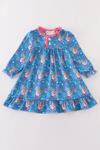 Load image into Gallery viewer, Blue music fan girl pajamas dress
