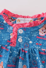 Load image into Gallery viewer, Blue music fan girl pajamas dress
