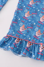 Load image into Gallery viewer, Blue music fan women pajamas set
