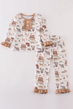 Load image into Gallery viewer, Noah&#39;s Ark animal print girl set
