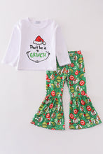 Load image into Gallery viewer, Green grinch print girl set
