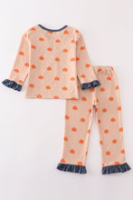 Load image into Gallery viewer, Khaki turkey print girl pajamas set
