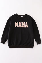 Load image into Gallery viewer, Black MAMA applique women sweatshirt
