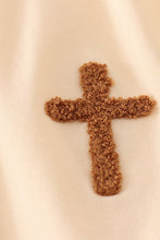 Load image into Gallery viewer, Beige easter cross french knot girl bloomer set
