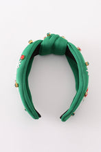 Load image into Gallery viewer, Green christmas snowflake embroidery adults headband
