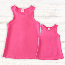 Load image into Gallery viewer, Hot pink blank basic kids teens adult tank top
