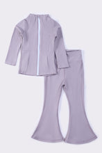 Load image into Gallery viewer, Grey girl active flare pants set
