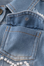 Load image into Gallery viewer, Blue pearl denim jacket
