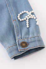 Load image into Gallery viewer, Blue pearl denim jacket
