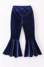 Load image into Gallery viewer, Premium Navy velvet bell pants
