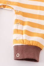 Load image into Gallery viewer, Platinum brown stripe boy romper
