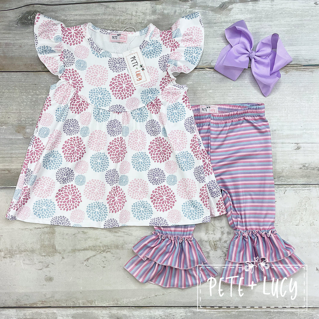 Pastel Dahlia Capri Set