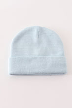 Load image into Gallery viewer, Blue ribbed basic knit beanie
