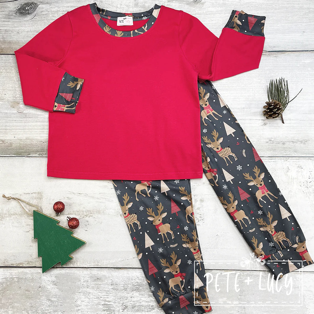 Holiday Reindeer Loungewear Set