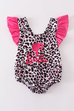 Load image into Gallery viewer, Pink barbie print leopard girl swimsuit
