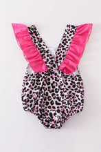 Load image into Gallery viewer, Pink barbie print leopard girl swimsuit
