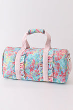 Load image into Gallery viewer, Green floral travel bag
