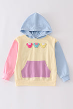 Load image into Gallery viewer, Color blocked character french knot mom &amp; me hoodie top
