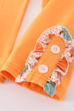 Load image into Gallery viewer, Orange pumpkin print girl ruffle set
