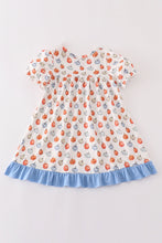 Load image into Gallery viewer, Blue pumpkin ruffle dress
