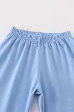 Load image into Gallery viewer, Blue pumpkin girl ruffle pants set
