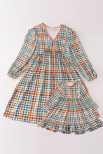 Load image into Gallery viewer, Green plaid mom&amp;me dress
