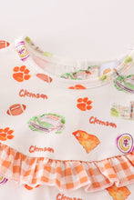 Load image into Gallery viewer, Clemson football baby girl set
