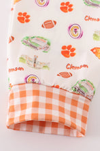 Load image into Gallery viewer, Clemson football baby boy pajamas set
