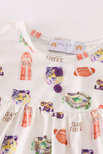 Load image into Gallery viewer, Purple geaux tiger girl set
