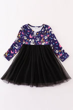 Load image into Gallery viewer, Black halloween ghost tutu dress
