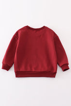 Load image into Gallery viewer, Maroon MAMA&amp;MINI applique fleece mom&amp;me sweatshirt
