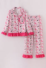 Load image into Gallery viewer, Magenta music fan mom&amp;me pajamas set
