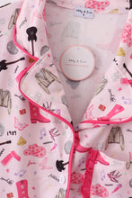 Load image into Gallery viewer, Magenta music fan mom&amp;me pajamas set
