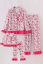 Load image into Gallery viewer, Magenta music fan mom&amp;me pajamas set
