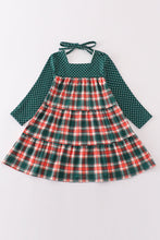 Load image into Gallery viewer, Forest merry christmas plaid mom&amp;me dress
