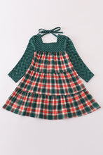 Load image into Gallery viewer, Forest merry christmas plaid mom&amp;me dress
