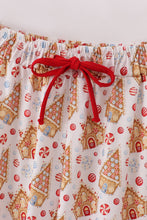 Load image into Gallery viewer, Christmas gingerbread house print women pajamas pants
