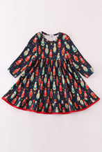 Load image into Gallery viewer, Black nutcracker print dress
