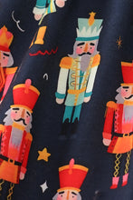 Load image into Gallery viewer, Black nutcracker print dress
