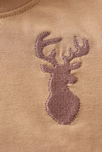 Load image into Gallery viewer, Brown stripe antler embroidery girl set
