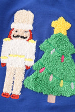 Load image into Gallery viewer, Blue christmas nutcracker french knot boy bubble
