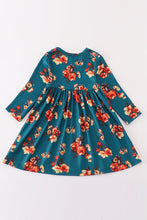 Load image into Gallery viewer, Green floral print mom&amp;me dress
