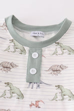 Load image into Gallery viewer, Dinosaur print boy pajamas set
