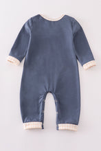 Load image into Gallery viewer, Blue cow applique boy romper
