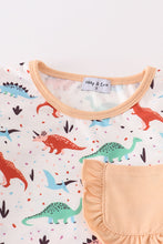 Load image into Gallery viewer, Pink dinosaur print girl pajamas set
