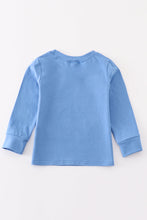 Load image into Gallery viewer, Blue train applique boy top
